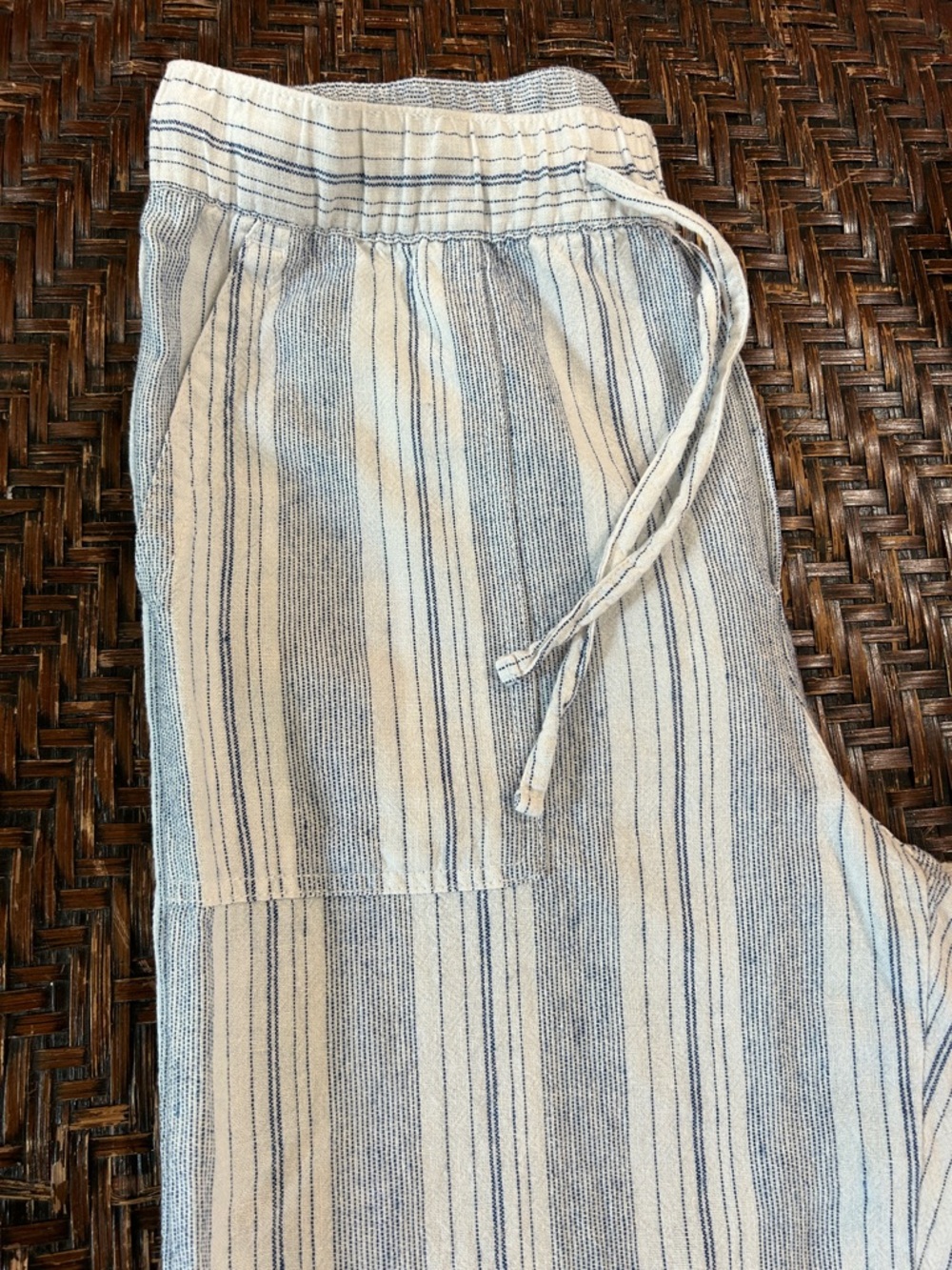 GAP Linen Striped Drawstring Pants